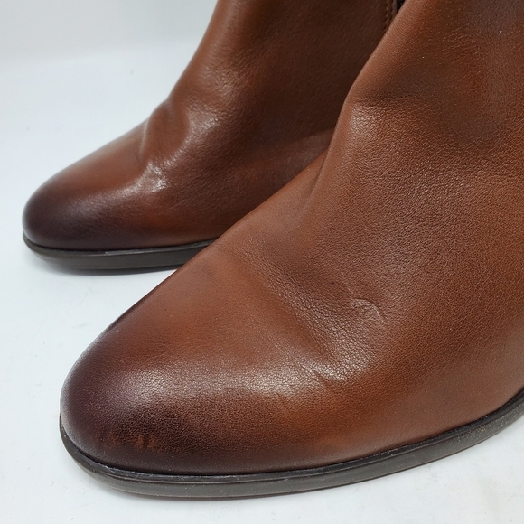 Born Emma Block Heel Bootie Cognac Brown Leather Women's Size 11M NEW - Picture 4 of 9